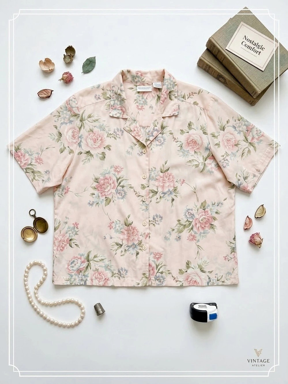 Elisabeth Liz Claiborne 100% Silk Floral Button-Up Blouse Size 20
